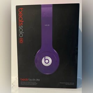 PACKAGING For BEATS BY DR. DRE Purple Solo HD Over Ear Headphones BOX ONLY